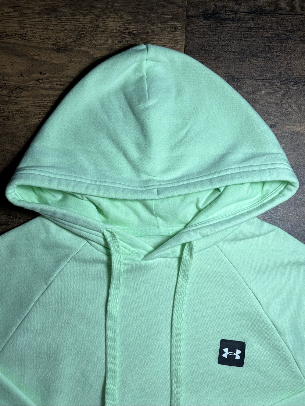 Under Armour Men's NEON Green Hoodie Med. Activewear 80/20 Cotton/poly